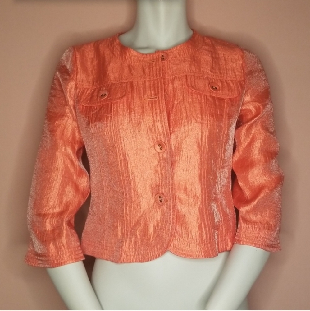 Ruby Rd. Light 3/4 Sleeve Jacket Sz 4P